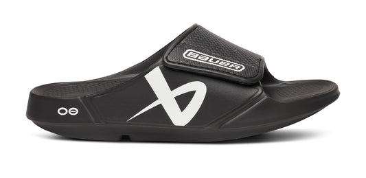 BAUER/OOFOS Women's OOahh Sport Flex Sandal – Black