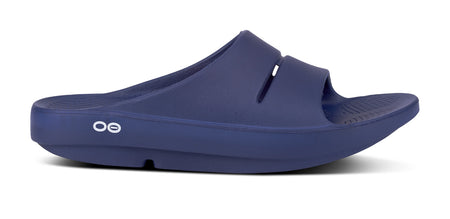 Men's OOahh Slide Sandal - Navy lateral view