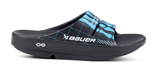 BAUER/OOFOS Women's OOahh Limited Slide Sandal Bauer Skeleton lateral view