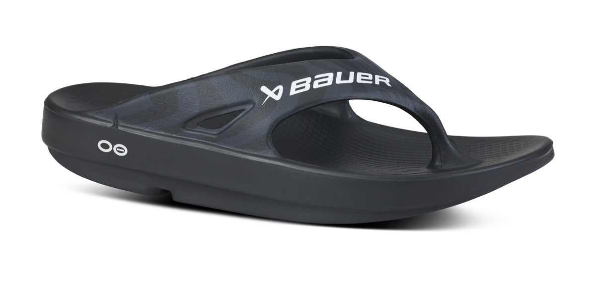 BAUER/OOFOS Men's OOriginal Sport Sandal – Black Asphalt main view