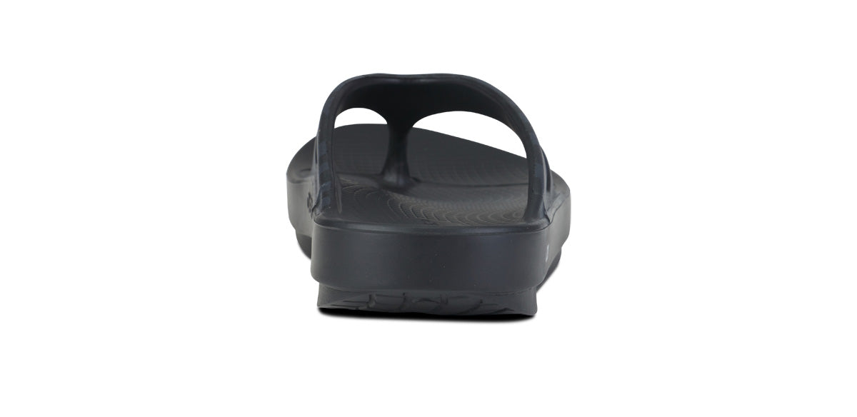 BAUER/OOFOS Men's OOriginal Sport Sandal – Black Asphalt back view 