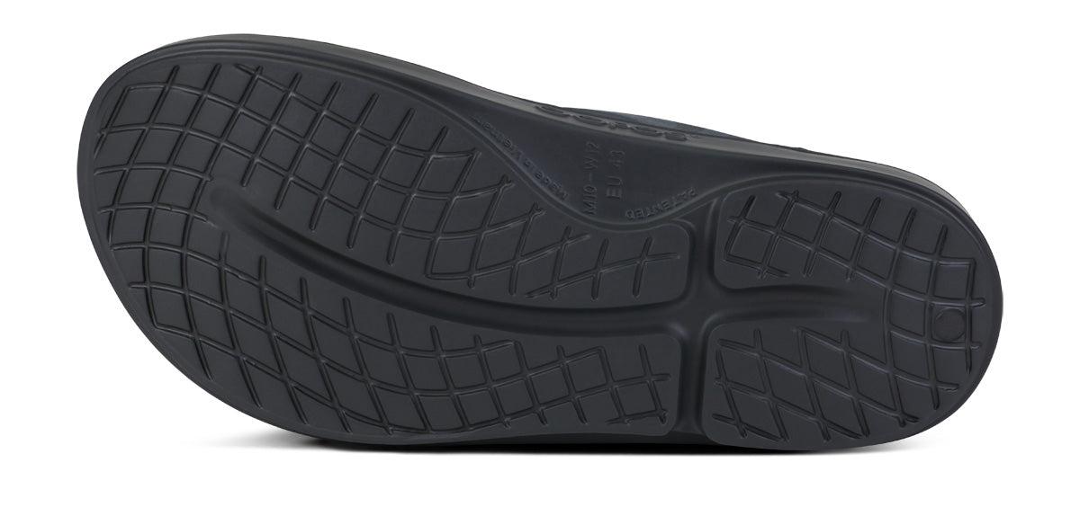 BAUER/OOFOS Men's OOriginal Sport Sandal – Black Asphalt bottom view