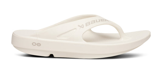 BAUER/OOFOS OOriginal Sport Sandal – Chalk lateral view