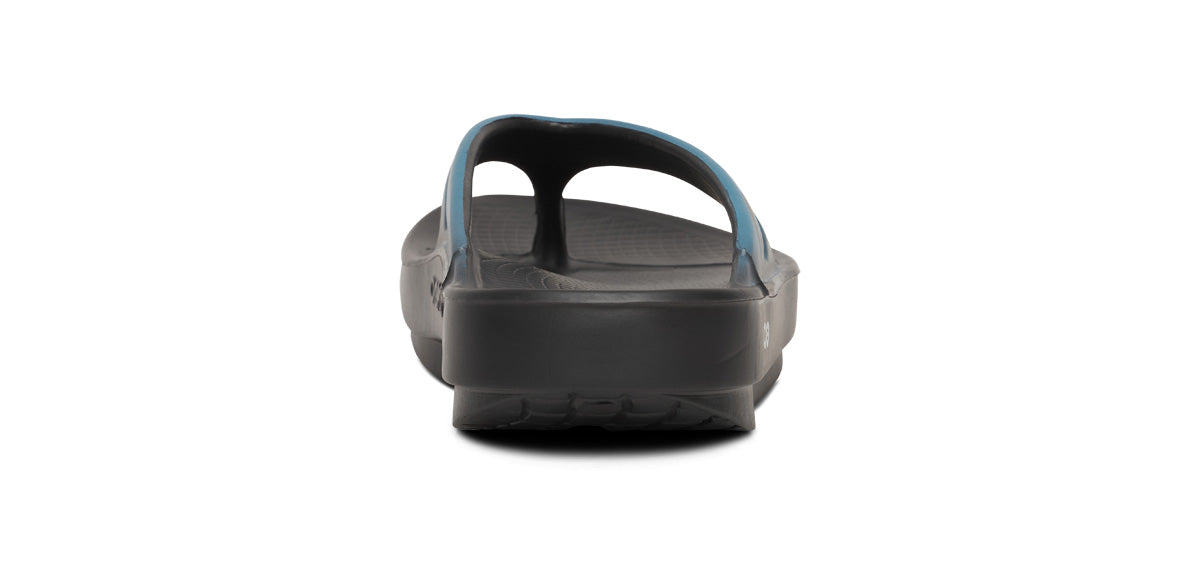 OOFOS Gradient Blue and Black Sandals Men/Women Oofos OOlala Luxe Sandal (Women) - Black/Atlantis – The Heel  main image 3