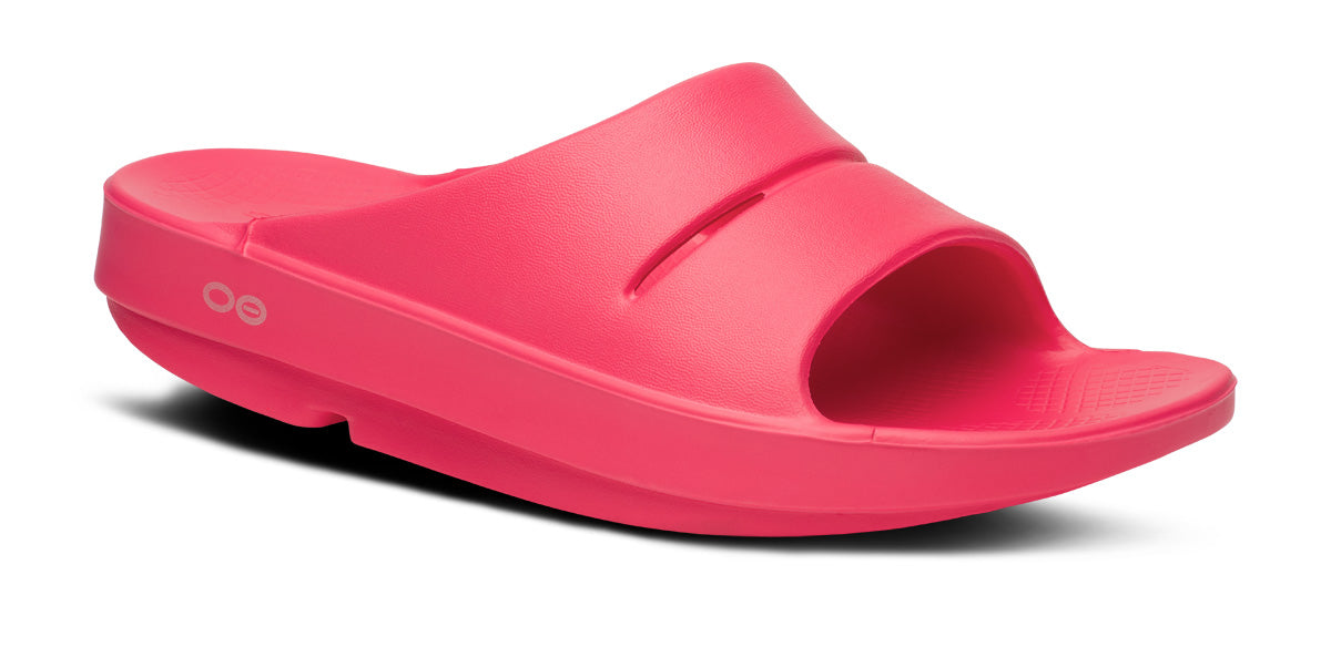 Women's OOahh Slide Sandal Neon Berry – OOFOS