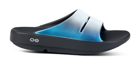 ウーフォス OOmega OOahh Luxe(Black Sparkle) Women's OOmega OOahh Luxe Sandal - Latte – OOFOS