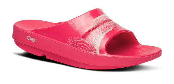 Women's OOahh Limited Slide Sandal - Neon Berry Breeze – OOFOS