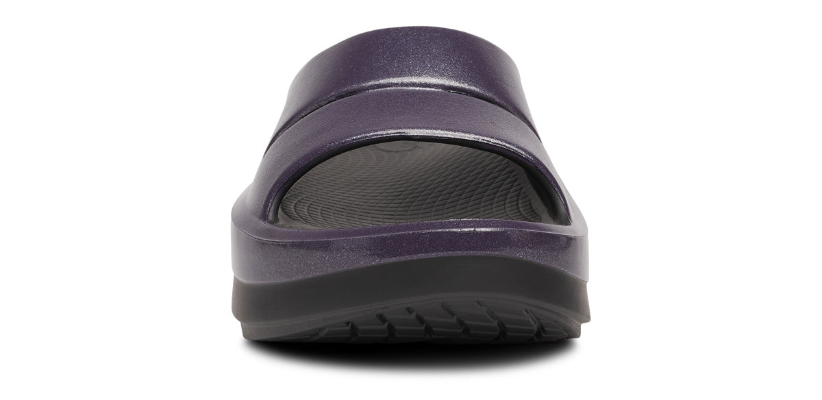Women's OOmega OOahh Stacked Sandal - Amethyst Sparkle (SALE) – OOFOS