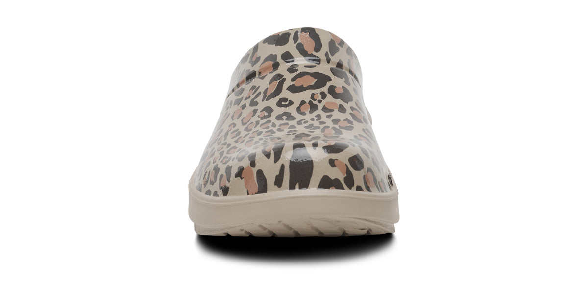 Women's OOcloog Limited Edition Clog - Nomad Leopard front view