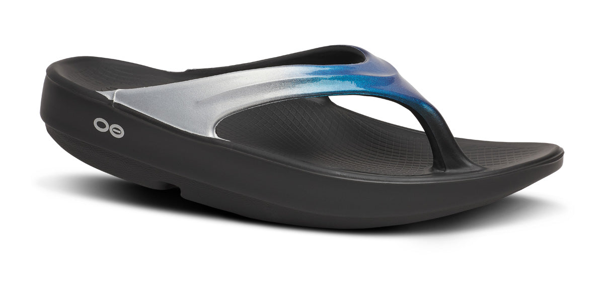 Women's OOlala Luxe Sandal - Shimmer Blue – OOFOS