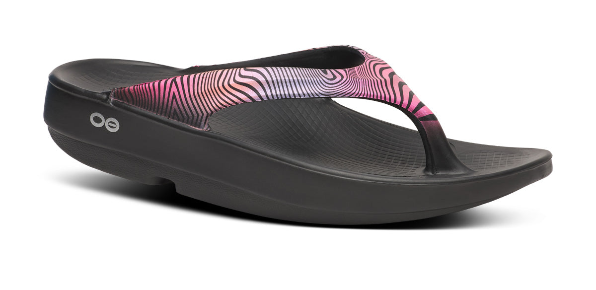 Women's OOlala Limited Sandal Disco Zebra – OOFOS