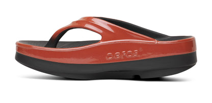Women's OOmega OOlala Stacked Sandal - Copper medial view