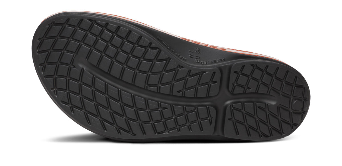 Women's OOmega OOlala Stacked Sandal - Copper bottom view