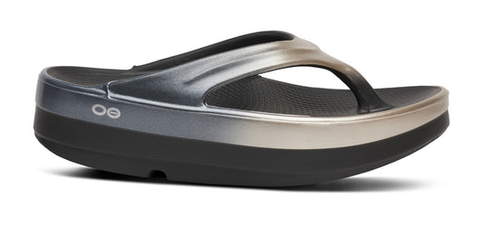 Women's OOmega OOlala Stacked Sandal - Latte Fade lateral view