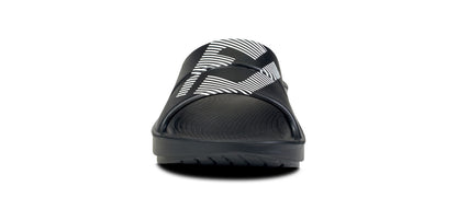 FJ X OOFOS Men's OOahh Sport Slide Sandal - Black front view