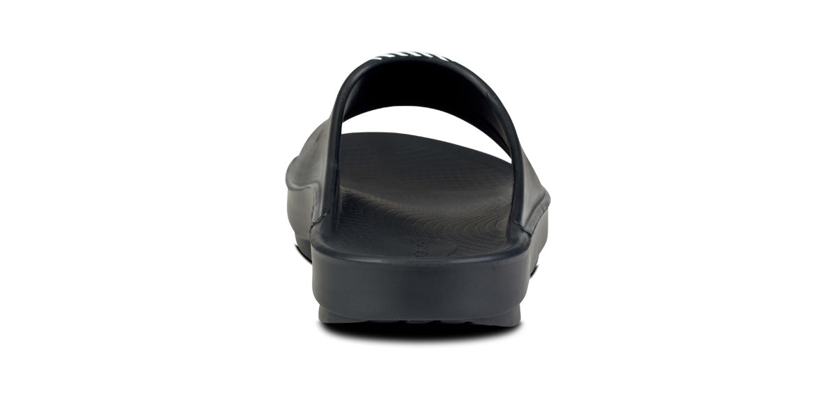 FJ X OOFOS Men's OOahh Sport Slide Sandal - Black back view