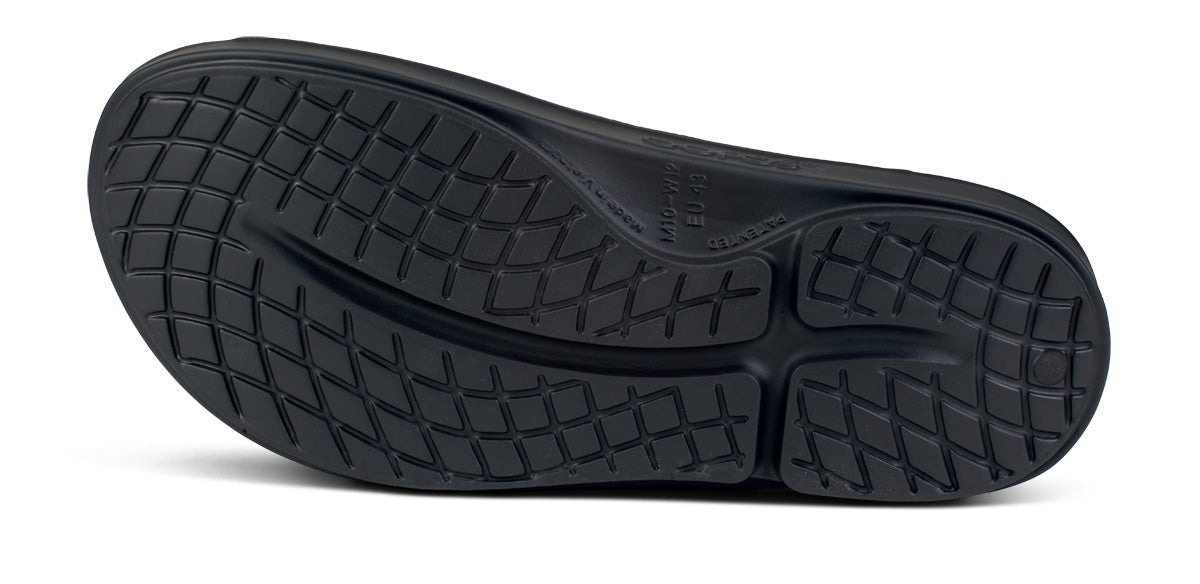 FJ X OOFOS Men's OOahh Sport Slide Sandal - Black bottom view