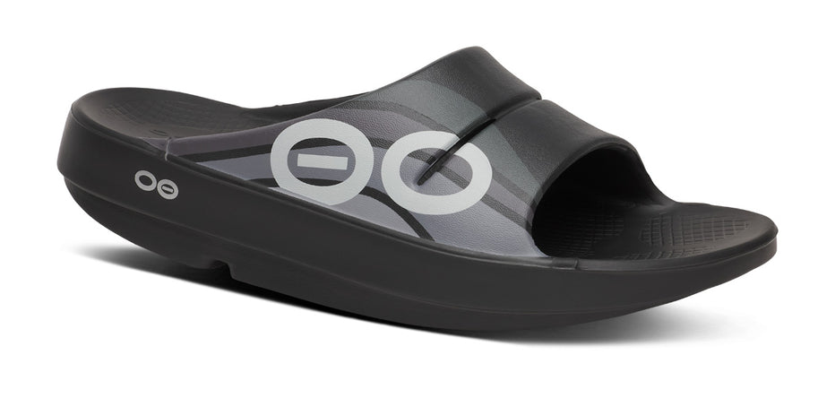 Women's OOahh Sport Slide Sandal - Black Wave – OOFOS