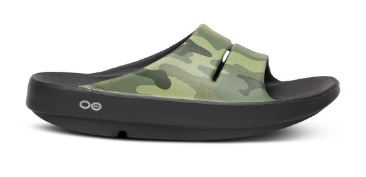 OOahh Sport Slide Sandal - Green Camo lateral view