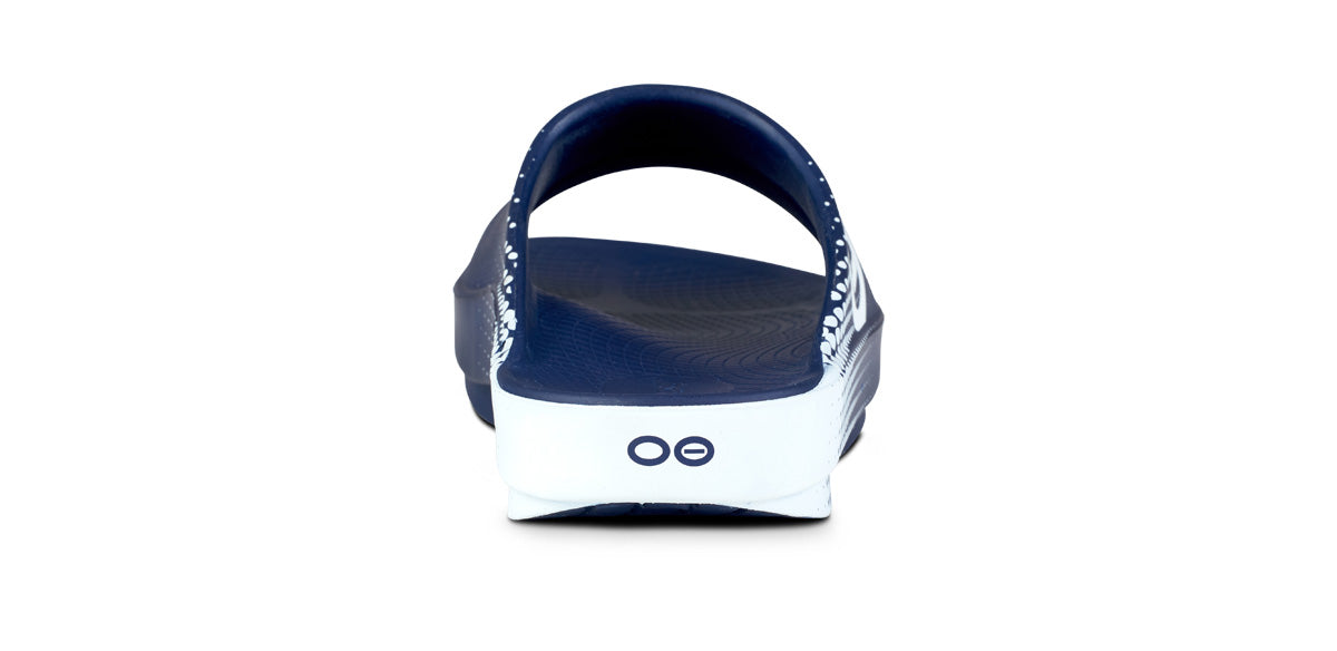 Men's OOahh Sport Slide Sandal - Navy Matrix – OOFOS