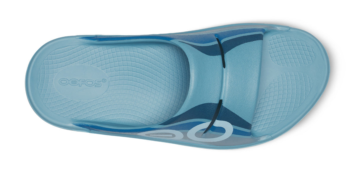 OOFOS Mens Ooahh Blue Slides Size 12 OOFOS OOahh Sport Slide: The Ultimate Comfort Footwear for  main image 3