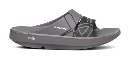 BAUER/OOFOS OOahh Sport Slide Sandal - Slate lateral view