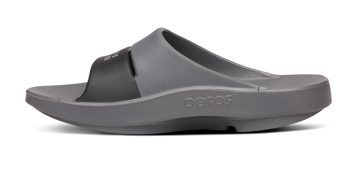 BAUER/OOFOS OOahh Sport Slide Sandal - Slate medial view