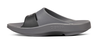 BAUER/OOFOS OOahh Sport Slide Sandal - Slate medial view
