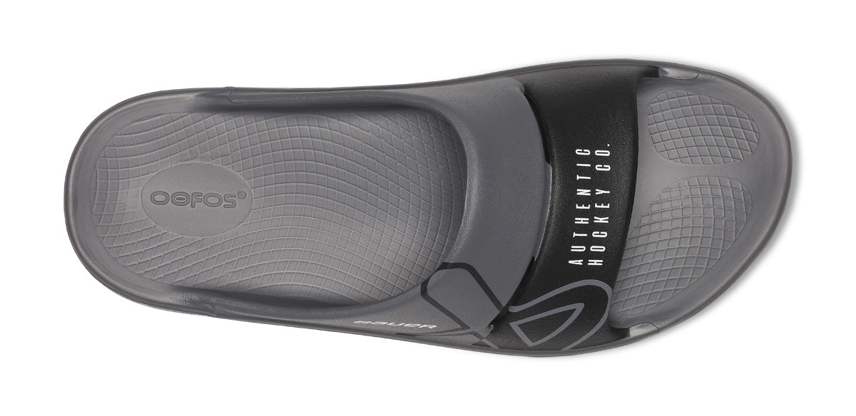 BAUER/OOFOS OOahh Sport Slide Sandal - Slate top view