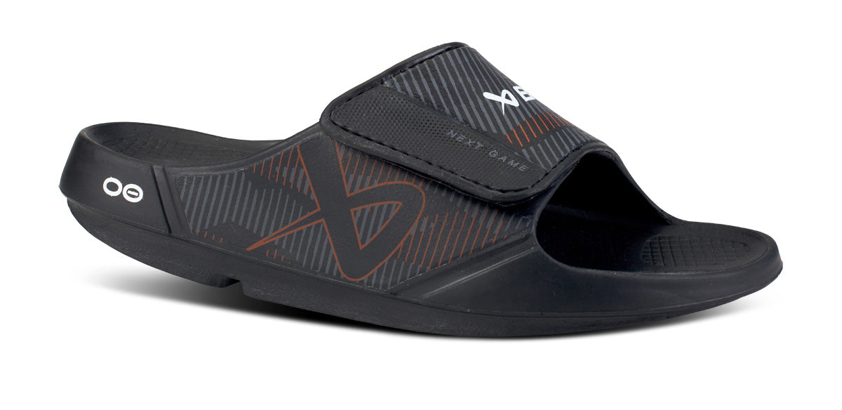 BAUER/OOFOS Men's OOahh Sport Flex Sandal Black