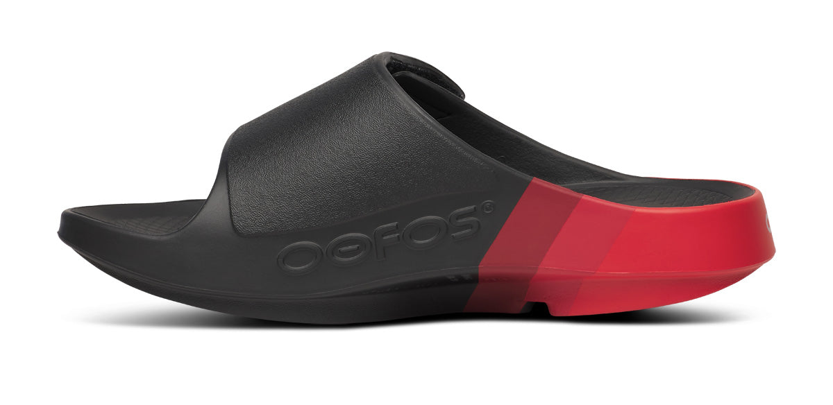 Men's OOahh Matte Black Sport Flex Sandal – OOFOS