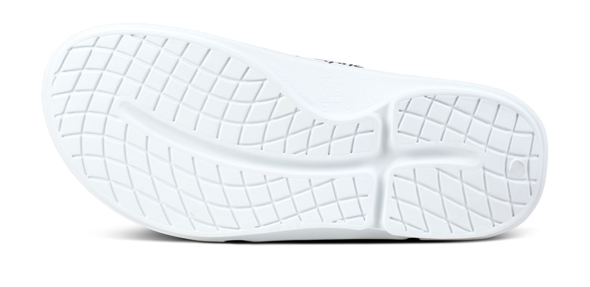 【OOFOS】 OOAHH SPORT FLEX WHITE LABYRINTH Women's OOahh Sport Flex Sandal - White Labyrinth (SALE) – OOFOS