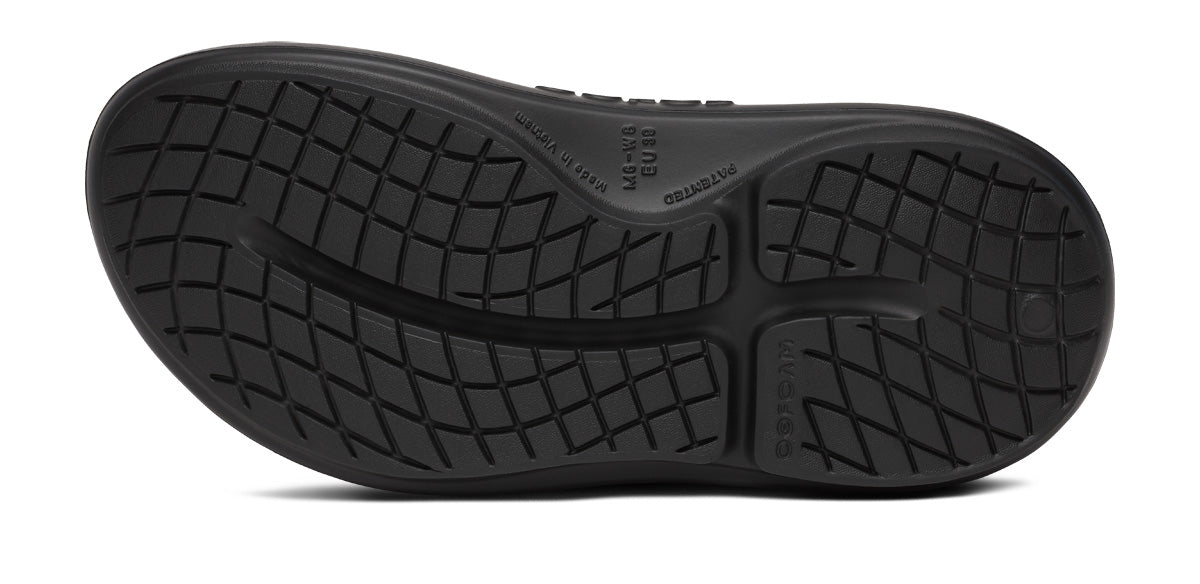 Women's OOyea Slide Sandal - Black bottom view