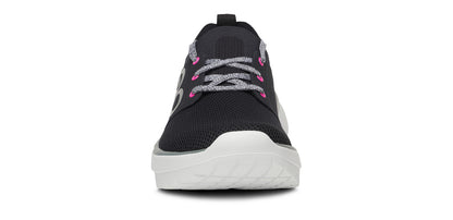 Women's OOmy Stride Low Shoe - White Black front view