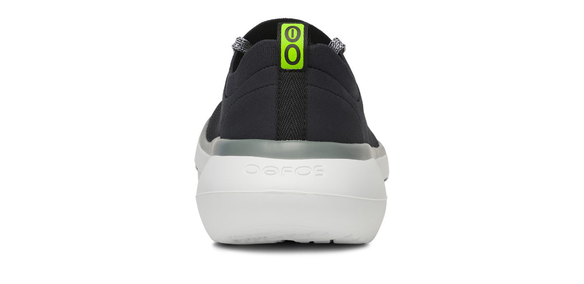 Women's OOmy Stride Low Shoe - White Black back view