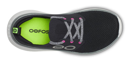 Women's OOmy Stride Low Shoe - White Black top view
