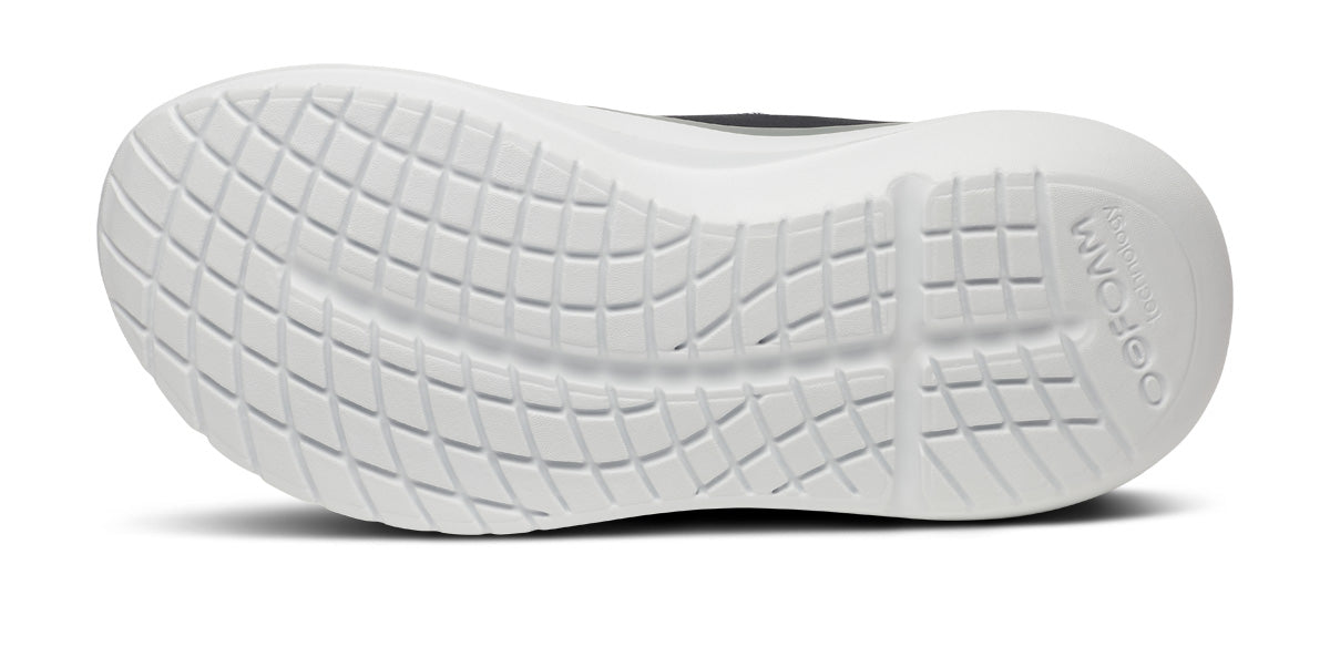 Women's OOmy Stride Low Shoe - White Black bottom view