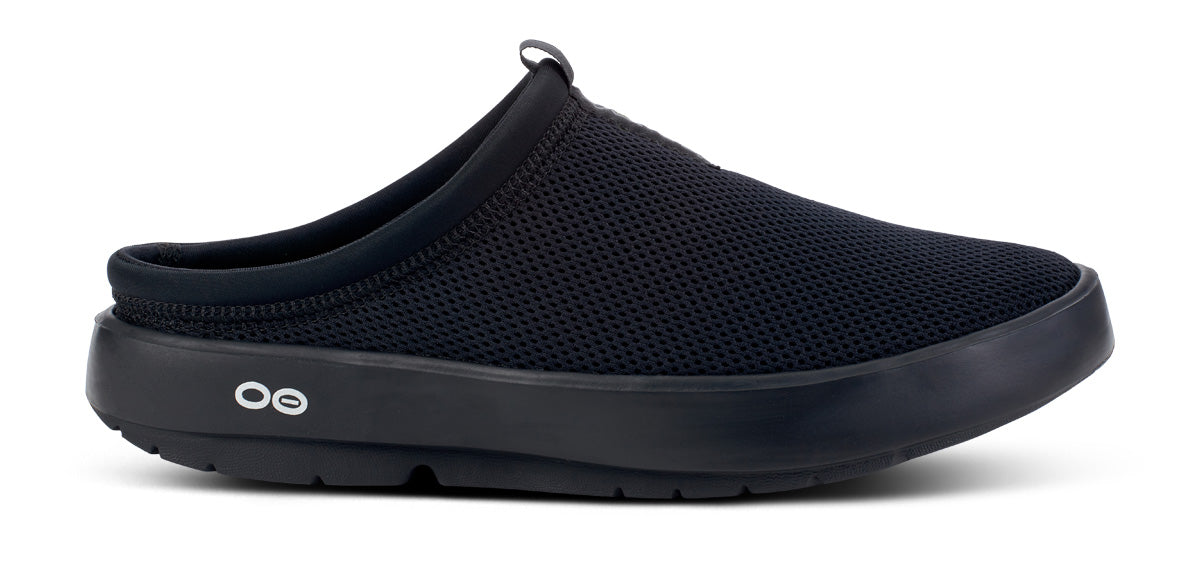 Women's OOcoozie Sport Mule - Black lateral view