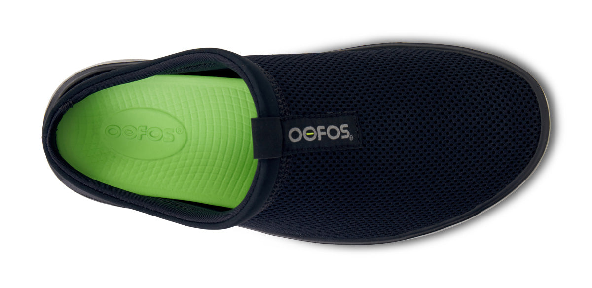 Women's OOcoozie Sport Mule - Black top view