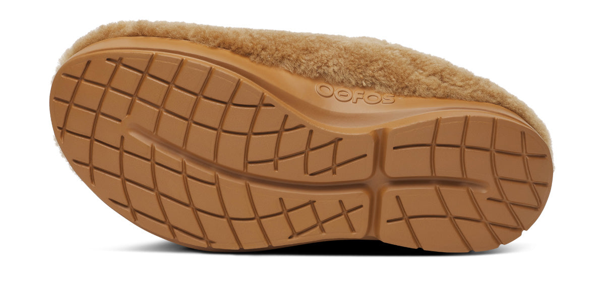 Women's OOcoozie Sherpa Mule - Café Spice – OOFOS