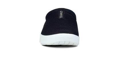 Men's OOcoozie Sport Mule - White Black front view