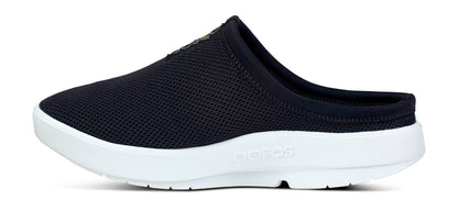 Men's OOcoozie Sport Mule - White Black medial view