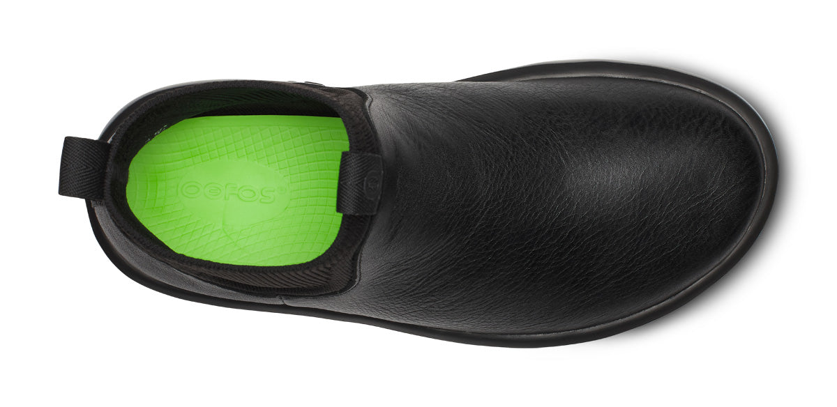 Women's OOmega Leather Londoner - Black – OOFOS