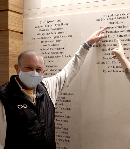 OOFOS inc, on the Dana Farber Donation Wall