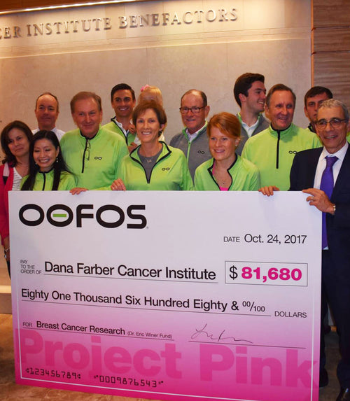 OOFOS Donation to Dana Farber Cancer Institute