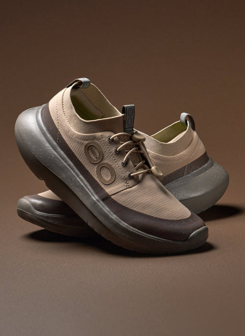 A pair of Nomad Women’s Lace-up Roam Ripstop shoes from OOFOS.