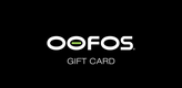 OOFOS gift card with logo on a black background