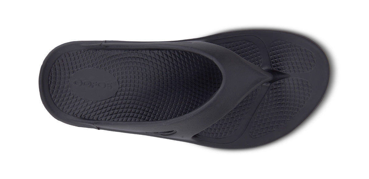 Women's OOriginal Sandal - Black - OOFOS top view