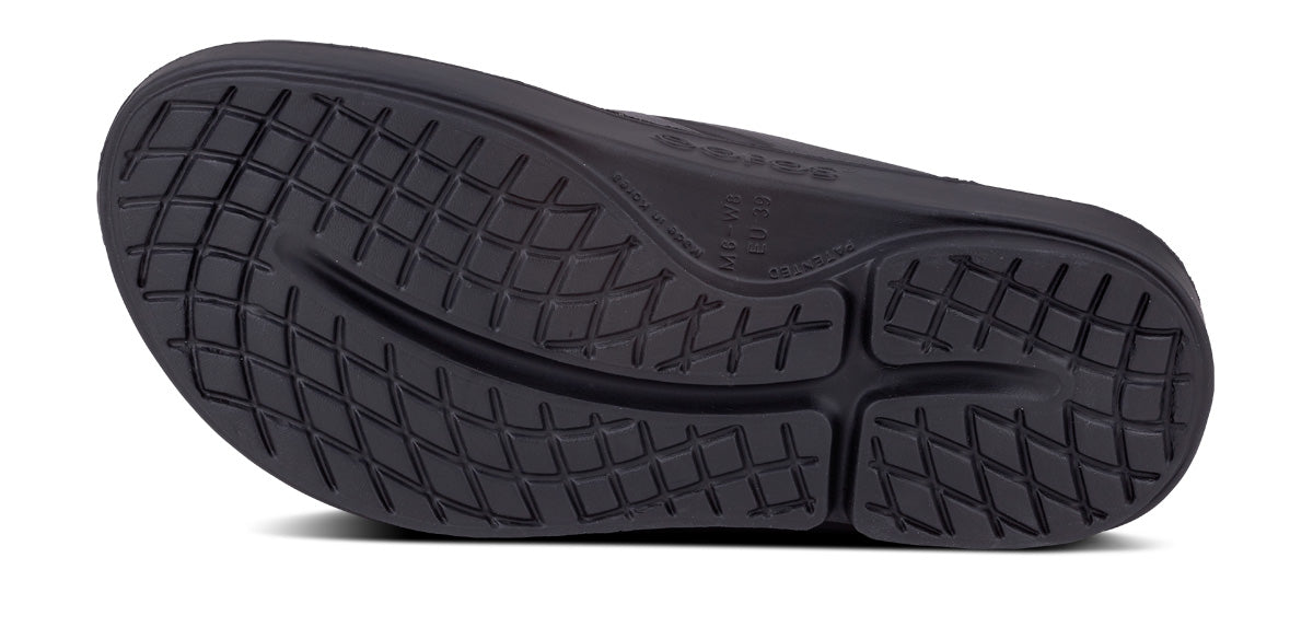Women's OOriginal Sandal - Black - OOFOS bottom view