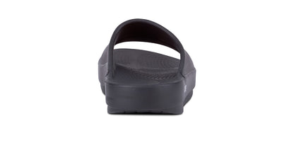 Men's OOahh Slide Sandal - Black - OOFOS back view